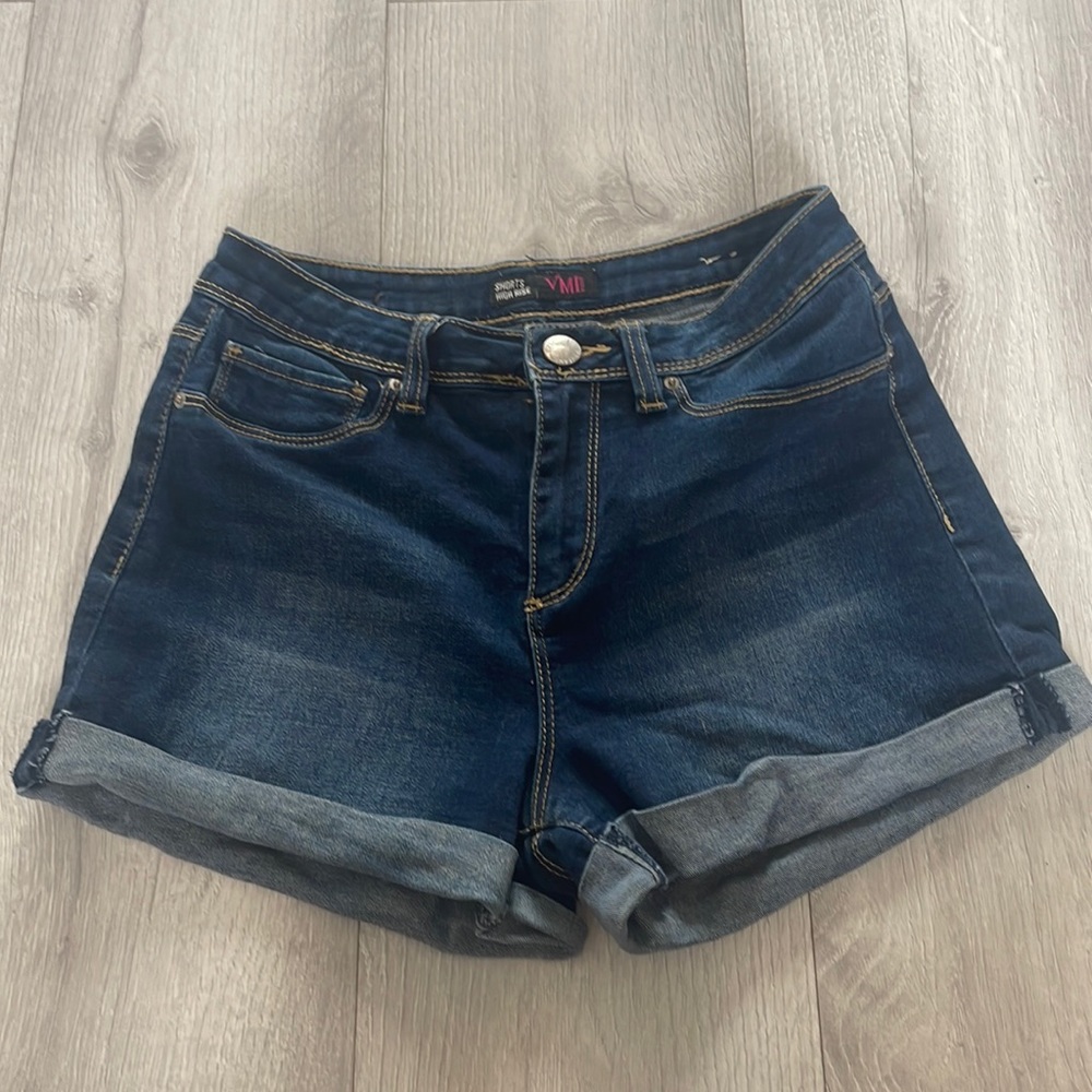 High rise YMI size 4 denim shorts.